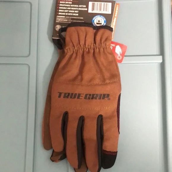 Durable Brown and Black Utility Gloves with Reinforced Grip - Picture 4 of 5
